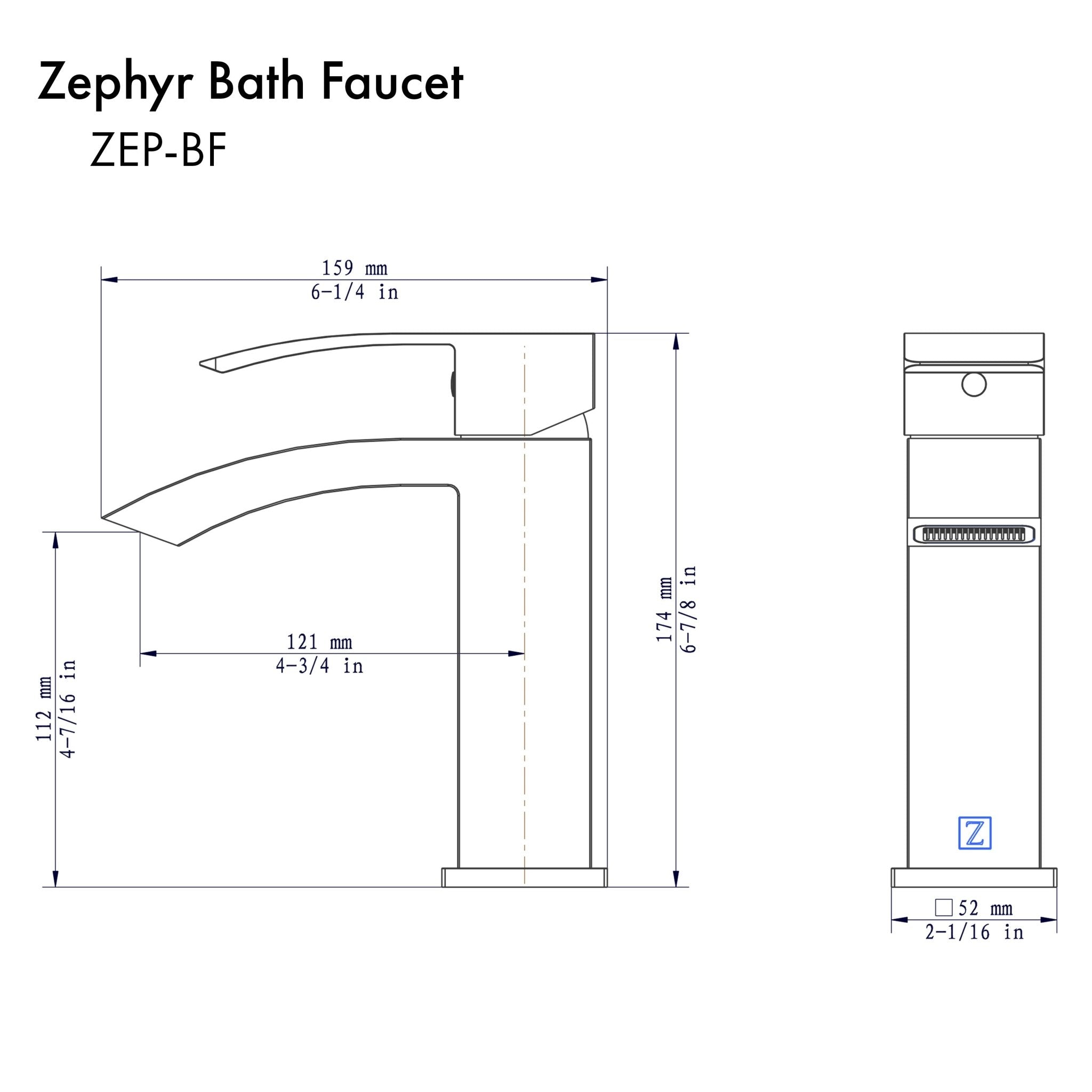 ZLINE Zephyr Bath Faucet with Color Options (ZEP-BF)